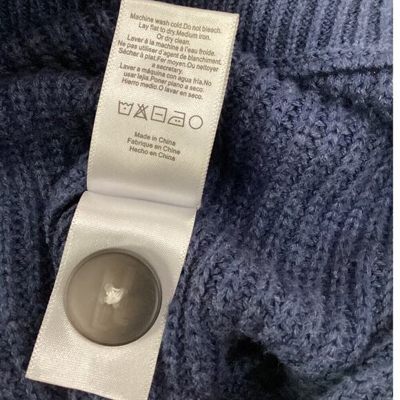 Lunya Cozy Cotton Silk Button Front Cardigan In Deep Blue Heather Size L - XL - Picture 10 of 10